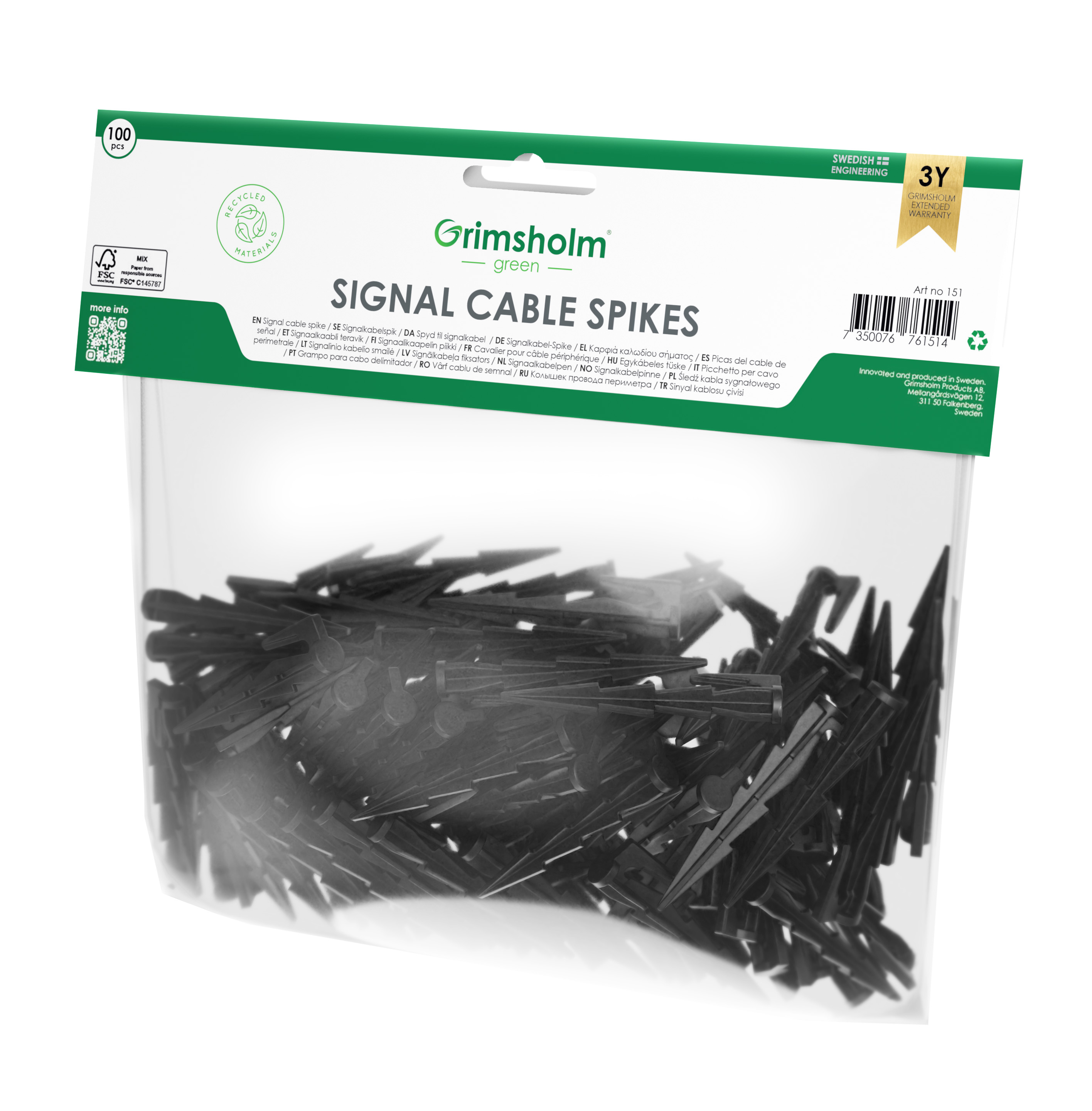Signal cable spikes, 100 pcs - Click Image to Close